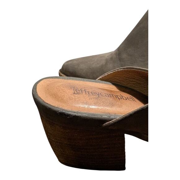 Jeffrey Campbell Favela 2 Mule Block Heel Pointed Toe Gray Size 8.5 Western Boho - Picture 3 of 11